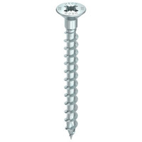 Alternate product image of HECO 5 x 80 Countersunk Head Full Thread Silver Zinc Steel PZD-2 Centre Hole.