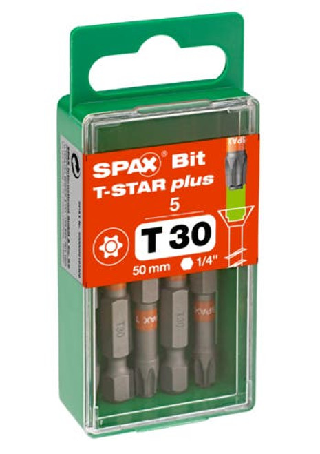 spax driver bits t30 torx drive in 50mm length