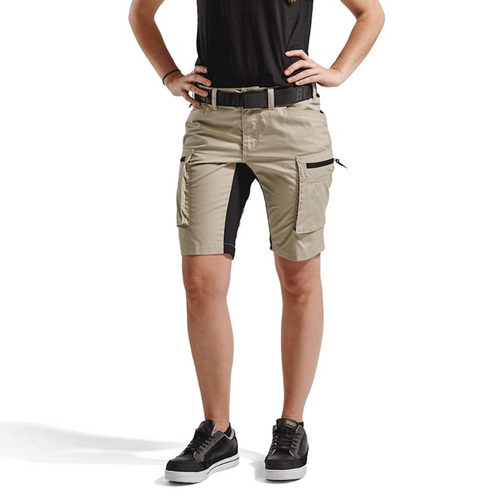 Suitable work Shorts available in Australia and New Zealand BLAKLADER Polyester Khaki Shorts for Carpenters