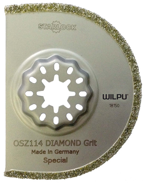 WILPU Multi Tool Blade for Tile, Stone and Wood, the OSZ 114 Saw Blade is for Diamond Grit Rasp for Construction