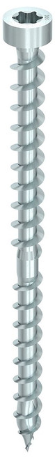 The HECO screw with a 6.5mm diameter, in Silver Zinc is ideal for heavy-duty applications in construction.