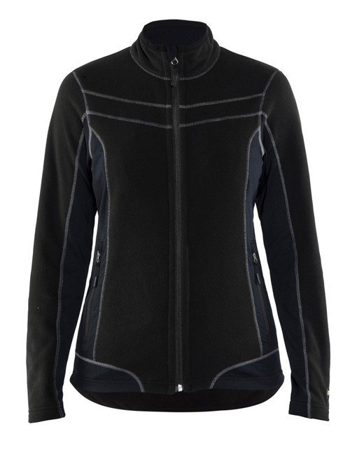 BLAKLADER Jacket | 4924 Womens Black Jacket Full Zip in Polyester Fleece