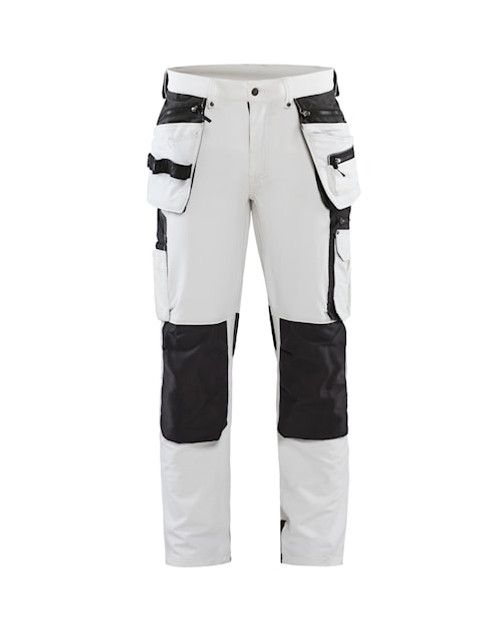 BLAKLADER WORKWEAR Trousers | 1079 White Painters 4-Way Stretch Trousers  with Holster Pockets