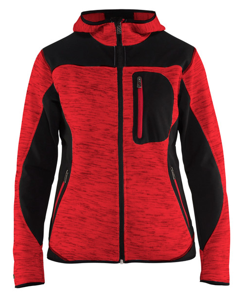 This Blaklader Workwear Womens Jacket hoodie model 4931 in Red is perfect for casual gatherings and workwear.