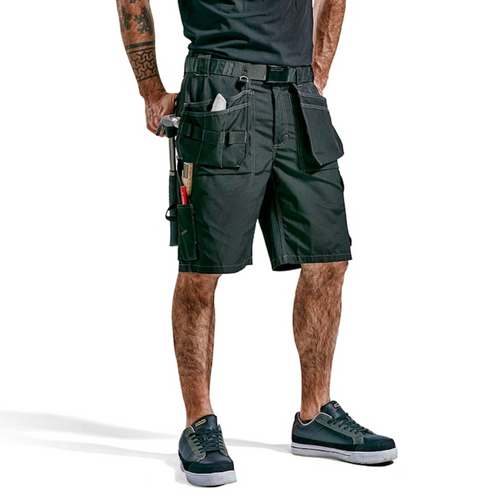 Suitable work Shorts available in Australia and New Zealand BLAKLADER Durable Poly/Cotton Blend Black Shorts for Carpenters