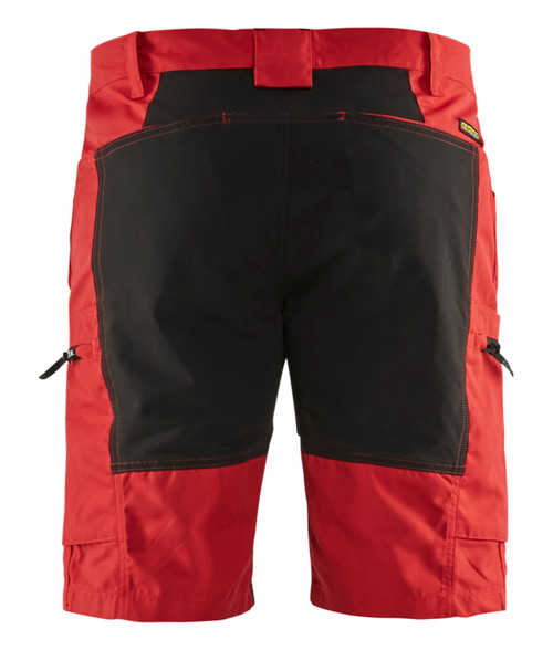 BLAKLADER Shorts 1449 with  for BLAKLADER Shorts | 1449 Service Stretch Red / Black Shorts with Polyester that have Configuration available in Carpentry