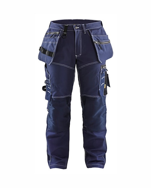 BLAKLADER WORKWEAR Trousers | 1790 Navy Blue Craftsman Cotton Trousers with  Holster Pockets