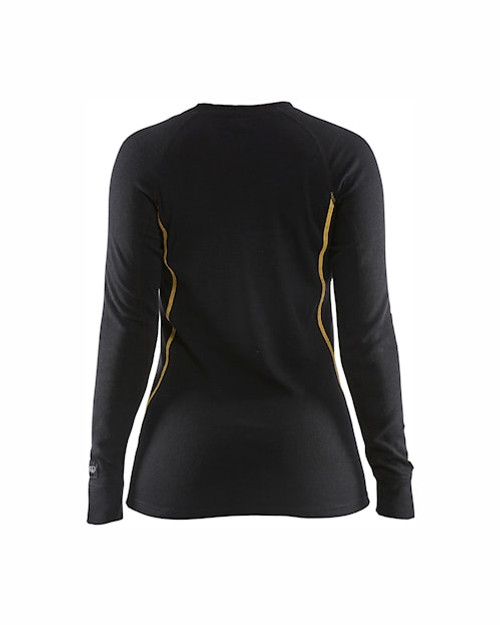 BLAKLADER Underwear | 7213 Womens Black Underwear Thermal Shirt with Anti-Flame in Wool