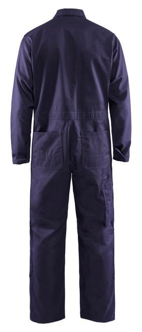 BLAKLADER Overalls | 6151 Navy Blue Overalls Long Sleeve with Kneepad Pockets in Cotton