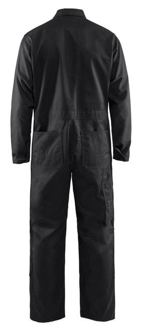 BLAKLADER Overalls | 6151 Black Overalls Long Sleeve with Kneepad Pockets in Cotton