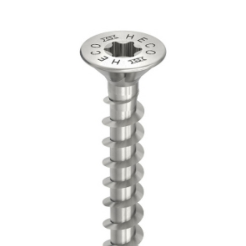 HECO Countersunk Head Screws | 4mm A2 304 Stainless Steel Countersunk Head Screws with HD20 Drive for Carpentry Screws, Timber Cladding Screws and Fasteners