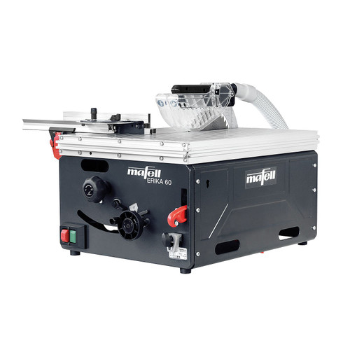 The MAFELL ERIKA 60 is a powerful 1300 W table saw designed for both mobile and stationary use
