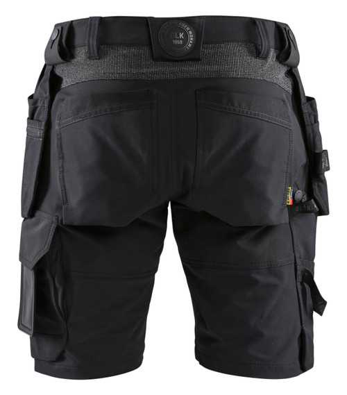 BLAKLADER Shorts 1520 with Holster Pockets  for BLAKLADER Shorts | 1520 Craftsman Black Shorts with Holster Pockets 4-Way Stretch that have Configuration available in Carpentry