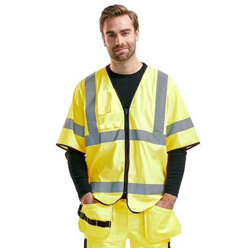BLAKLADER Vest | Vest Work Uniform Vest with Reflective Tape with Neutral for Plumbers, Carpenters and Electricians available in Melbourne