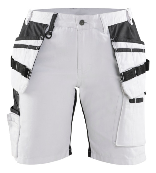 BLAKLADER 7171 Womens Painters White Shorts with Holster Pockets BLAKLADER 7171 Womens Painters White Shorts with Holster Pockets