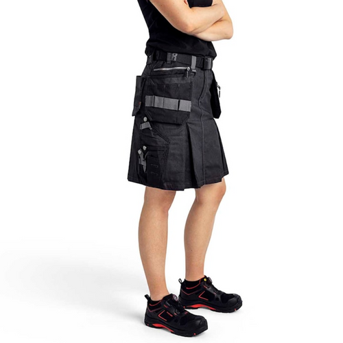 BLAKLADER Skirts | 7180 Womens Dark Navy Blue Skirts with Holster Pockets in Denim