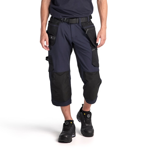 BLAKLADER Shorts 1521 with Kneepad Pockets  for BLAKLADER Shorts | 1521 Mens Craftsman Dark Navy Blue Shorts with Kneepad Pockets Holster Pockets 4-Way Stretch that have Configuration available in Carpentry