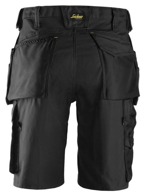 SNICKERS Shorts | Mens 3014 Black Craftsman Canvas+ Shorts with Holster Pockets