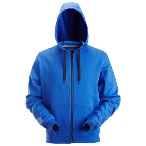 SNICKERS Hoodie  | 2801 Mens Blue Full Zip Hoodie in Cotton