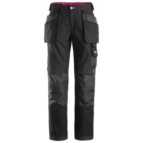 SNICKERS Canvas Black Trousers for Electricians that have Kneepad Pockets  available in Australia, New Zealand and Canada