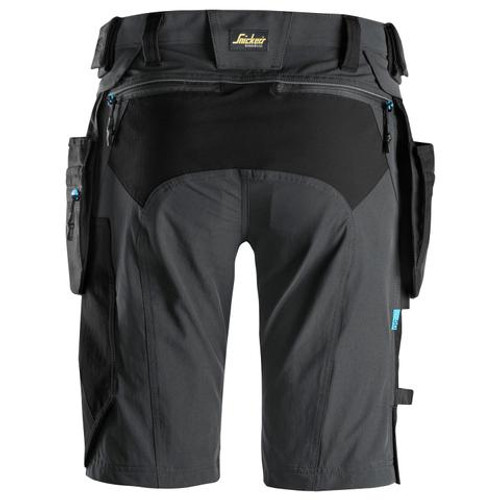 SNICKERS Shorts 6108 with Holster Pockets  for SNICKERS Shorts | 6108 Lite Work Mid Grey Shorts with Holster Pockets 4-Way Stretch that have Configuration available in Carpentry