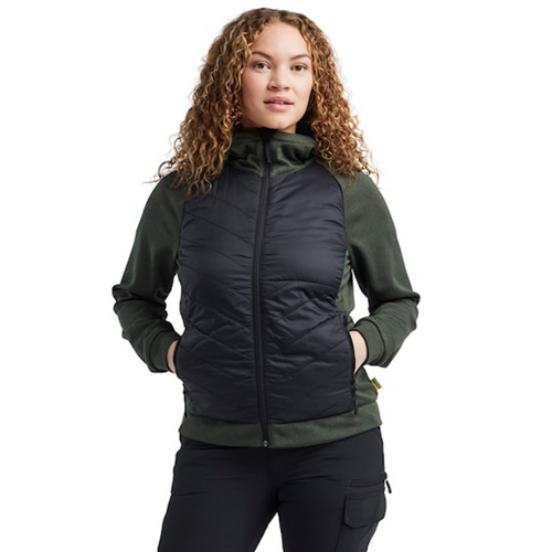 BLAKLADER Jacket | 3464 Womens Autumn Green Jacket Hooded in Polyester Fleece