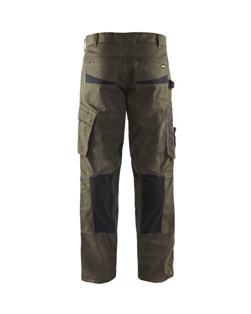 Suitable work Trousers available in Australia and New Zealand BLAKLADER Rip-Stop with Stretch Olive Green Trousers for Electricians