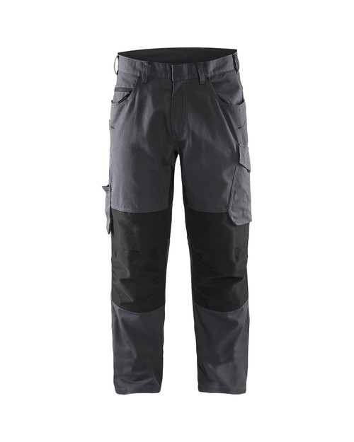 BLAKLADER Trousers 1495 with Kneepad Pockets  for BLAKLADER Trousers | 1495 Mens Service Dark Grey Trousers with Kneepad Pockets and Rip-Stop with Stretch that have Configuration available in Carpentry