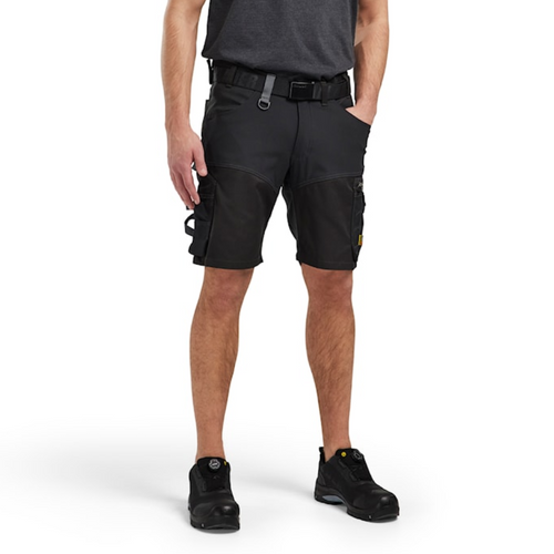 Suitable work Shorts available in Australia and New Zealand BLAKLADER Durable Poly/Cotton Blend Black Shorts for Carpenters