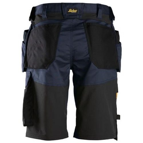 SNICKERS Shorts 6151 with Holster Pockets  for SNICKERS Shorts | 6151 Mens Allround Work Navy Blue Shorts with Holster Pockets Cotton with Stretch that have Configuration available in Electrical