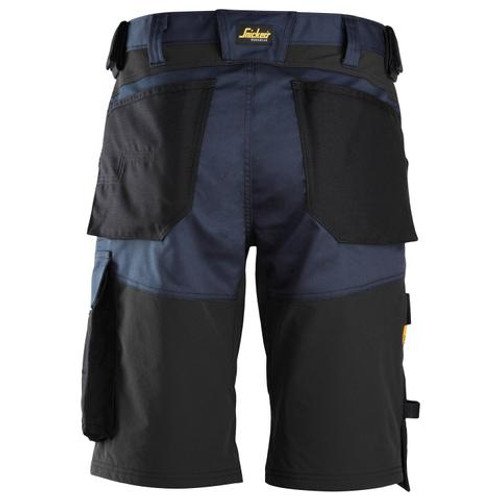 SNICKERS Shorts 6153 with  for SNICKERS Shorts | 6153 Mens Allround Work Navy Blue Shorts with Cotton with Stretch that have Configuration available in Electrical
