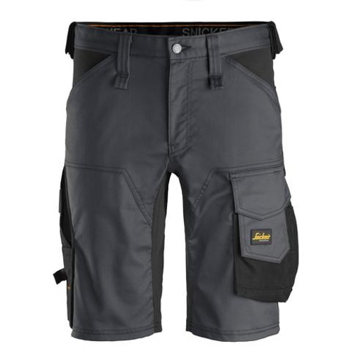 SNICKERS Shorts 6143 with  for SNICKERS Shorts | 6143 Mens Allround Work Mid Grey Shorts with Cotton with Stretch that have Configuration available in Electrical