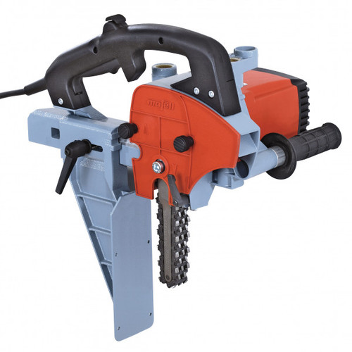 The MAFELL LS103 Chain Mortiser is a powerful and lightweight tool designed for precise mortising tasks, capable of cutting depths up to 150mm
