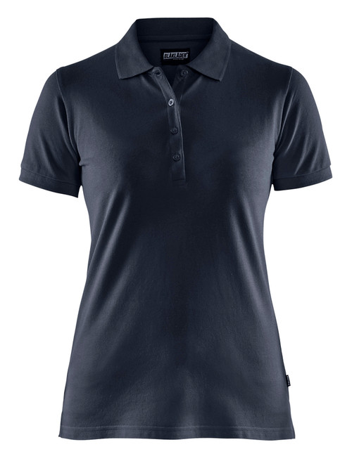 Discover the BLAKLADER 3307 Women's Dark Navy Blue Classic Polo Shirt, crafted from soft 100% cotton pique knit.