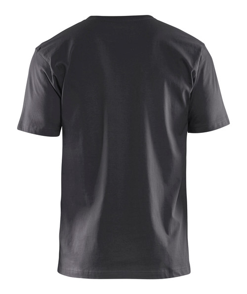 BLAKLADER Durable Poly/Cotton Blend Mid Grey  T-Shirt  for Carpenters that have Long Sleeve  available in Australia and New Zealand