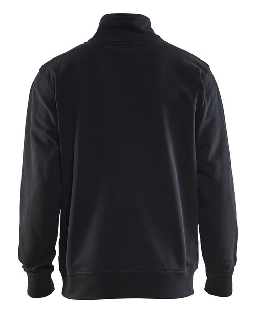 BLAKLADER Cotton Black  Pullover  for Carpenters that have 1/4 Zip  available in Australia and New Zealand