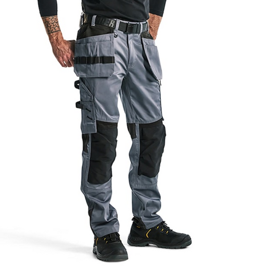 BLAKLADER 1555 Mid Grey Trousers with Holster Pockets for the Joinery Industry and Operators in Australia