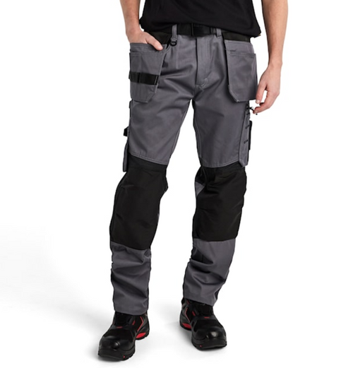 BLAKLADER Mid Grey Trousers with Holster Pockets for the Rail Industry and Riggers in Victoria and Tasmania.