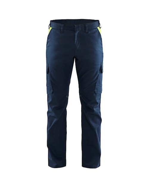 Buy online in Australia BLAKLADER 2-Way Stretch Dark Navy Blue Trousers for Electricians that are looking for comfortable work trousers.