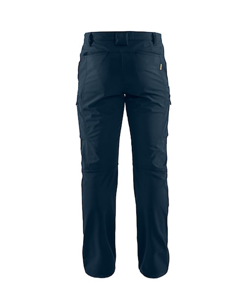 Buy online in Australia and New Zealand BLAKLADER Softshell Dark Navy Blue Trousers for Electricians that are looking for comfortable work trousers.