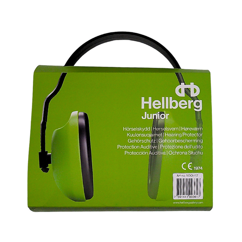 HELLBERG Ear Muffs | JUNIOR Green Class 2 Earmuffs  with Headband for Young Children, Formula 1 and V8 Supercars in Melbourne, Sydney and Brisbane.