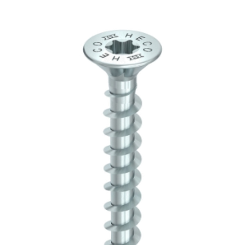 HECO Countersunk Head Screws | Countersunk Head Screws Cabinetry Screws with HD25 Drive with Silver Zinc for Carpentry Australia available in Brisbane