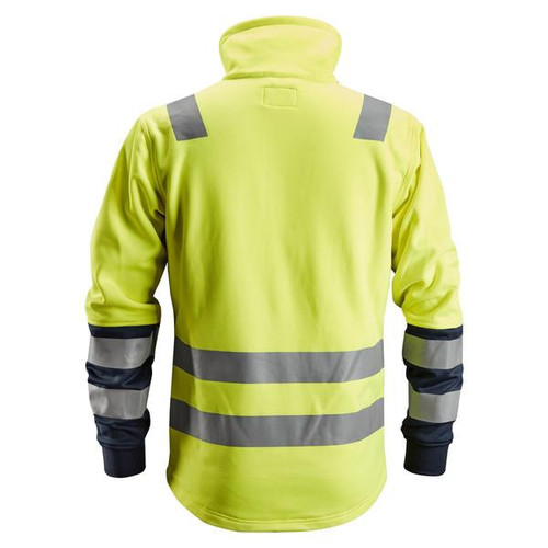 SNICKERS Polyester High Vis Yellow  Pullover  for Electricians that have Full Zip Reflective Tape  available in Australia and New Zealand