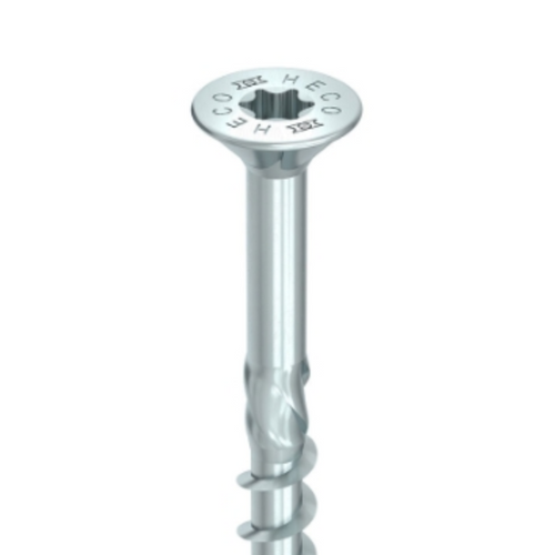 HECO Screws | 5mm Silver Zinc Countersunk Head Screw with Partial Thread for Screws and Fasteners, Cabinetry in Melbourne, Sydney and Brisbane.