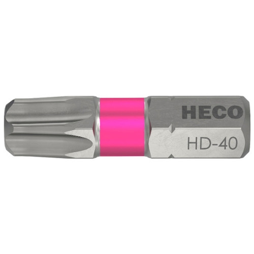HECO Schrauben Drive Bits | Pack of 2 T40 / HD40 Drive Bits for Torx Drive, Deck Building, Carpentry, Coastal Construction, Trade Supplies and Deck Builders
