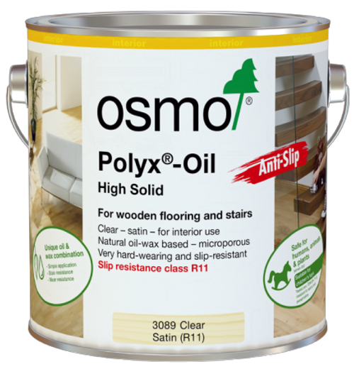 OSMO POLYX OIL ANTI-SLIP 3089 Clear Interior for P2 / R11 Rating available from Craftsman Hardware in Melbourne Australia OSMO POLYX OIL ANTI-SLIP 3089 Clear Interior for P2 / R11 Rating available from Craftsman Hardware in Melbourne Australia