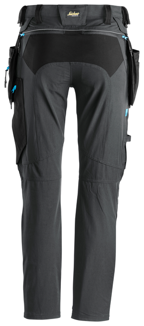 SNICKERS Trousers | 6208 Lite Work Steel Grey Trousers with Kneepad Pockets and Holster Pockets 4-Way Stretch-SALE