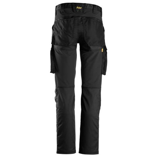 SNICKERS Trousers | 6803 Black Trousers with Stretch for Builders, Carpenters in the Construction Industry