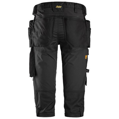 SNICKERS Shorts | 6142 Allround Work Black Pirates Shorts with Kneepad Pockets with Holster Pockets Cordura with Stretch-SALE