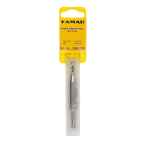 FAMAG Centring Drill Bit | 3582 Self Centring Hinge Drill Bit  with 2.75mm Drill for Fine Woodworking, Cabinetry in Melbourne, Sydney and Brisbane.